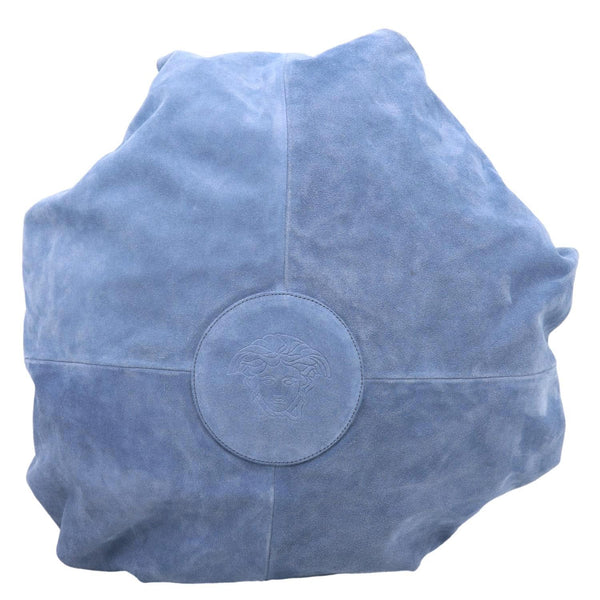 VERSACE Protea Suede Shoulder Bag Blue