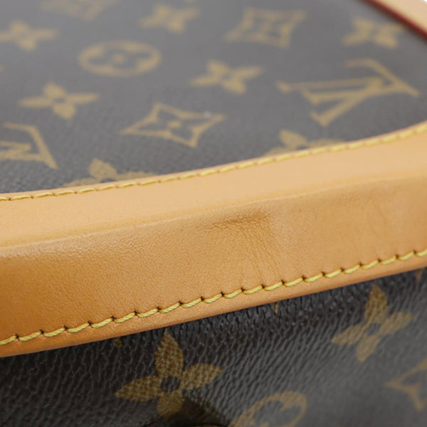 LOUIS VUITTON Soft Trunk Monogram Canvas Shoulder Bag Brown