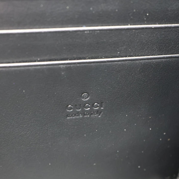 GUCCI GG Marmont Mini Matelasse Leather Crossbody Bag Black 474575