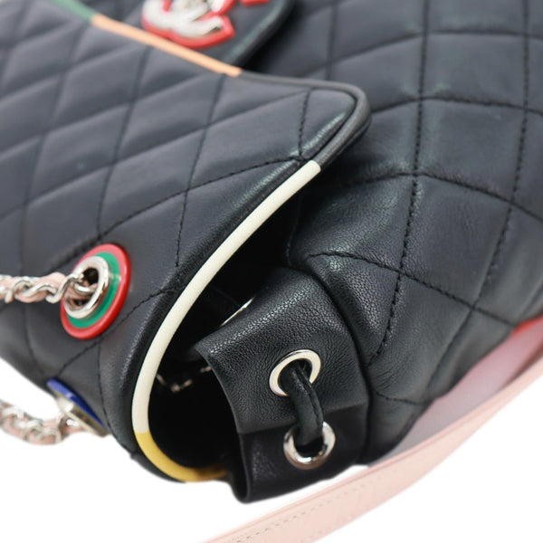 CHANEL Urban Spirit Cuba Color Small Quilted Lambskin Leather Backpack Bag Black