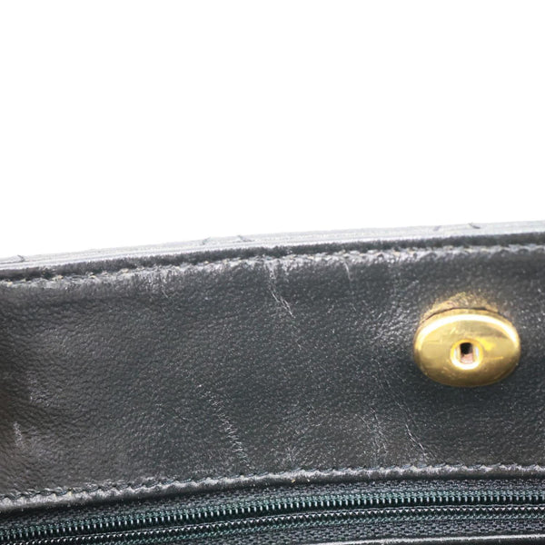 CHANEL Vintage Timeless Quilted Caviar Leather Tote Shoulder Bag Black