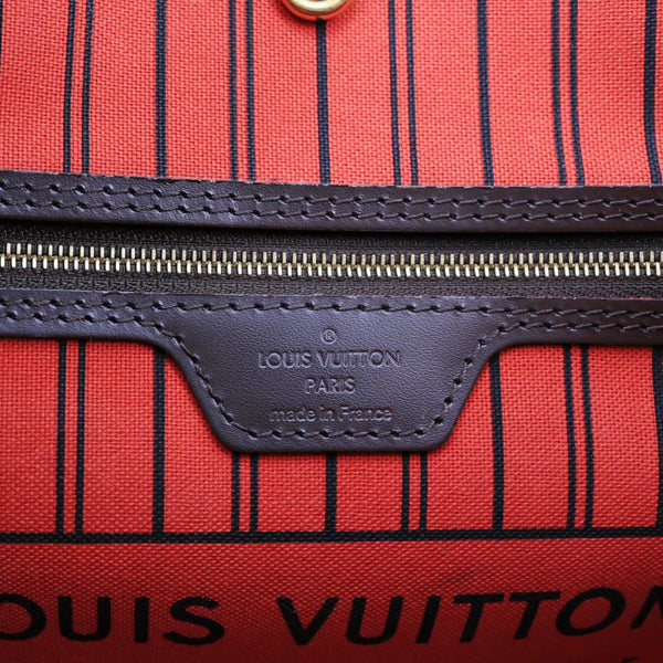 LOUIS VUITTON Neverfull PM Damier Ebene Tote Shoulder Bag Brown