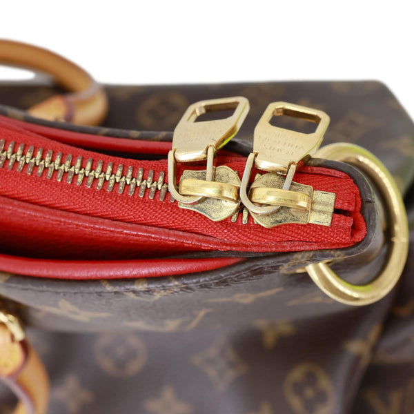 LOUIS VUITTON Pallas MM Monogram Canvas Shoulder Bag Brown