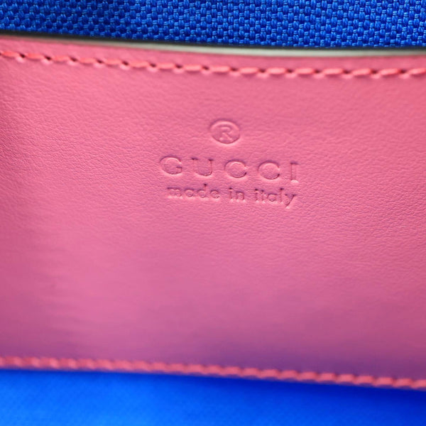 GUCCI Tennis GG Embossed Perforated Leather Mini Duffle Bag Fuchsia 725292