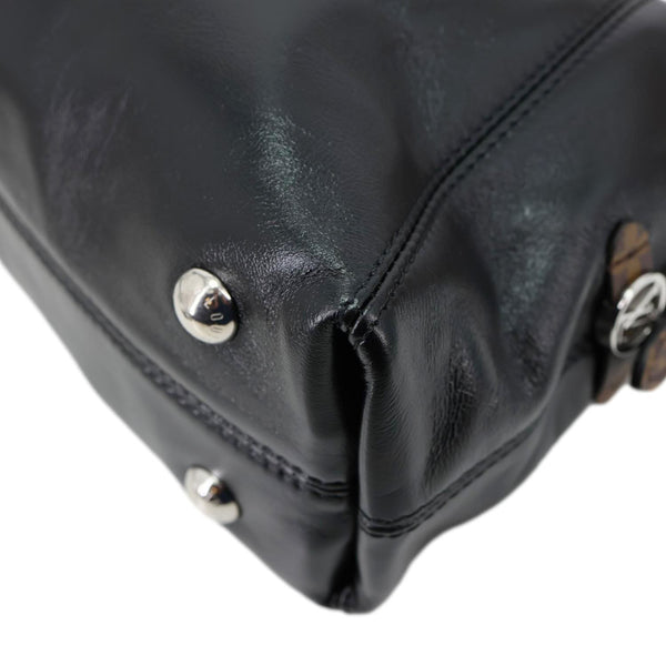 LOUIS VUITTON Carryall Vibe  Lambskin Leather Shoulder Bag Black