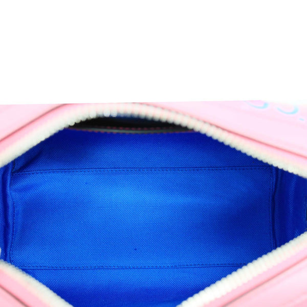 GUCCI Tennis GG Embossed Perforated Leather Mini Duffle Bag Fuchsia 725292