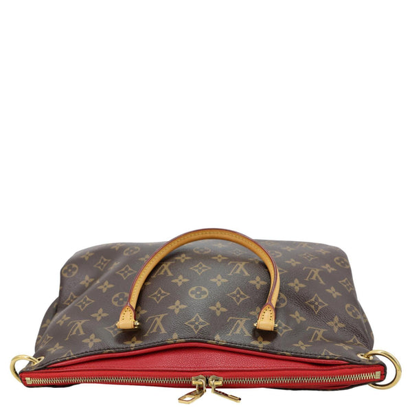 LOUIS VUITTON Pallas MM Monogram Canvas Shoulder Bag Brown