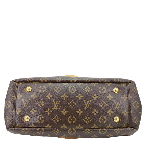 LOUIS VUITTON Pallas MM Monogram Canvas Shoulder Bag Brown