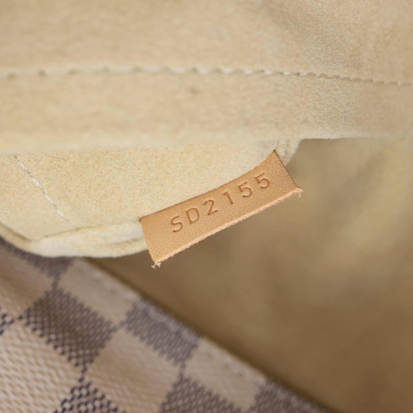 LOUIS VUITTON Artsy MM Damier Azur Hobo Bag White