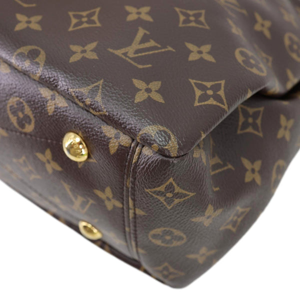 LOUIS VUITTON Pallas MM Monogram Canvas Shoulder Bag Brown