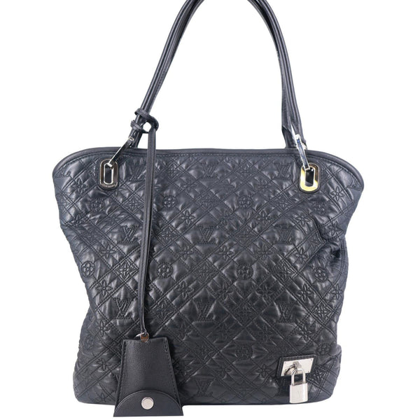 LOUIS VUITTON Lilia GM Monogram Antheia Leather Shoulder Bag Black