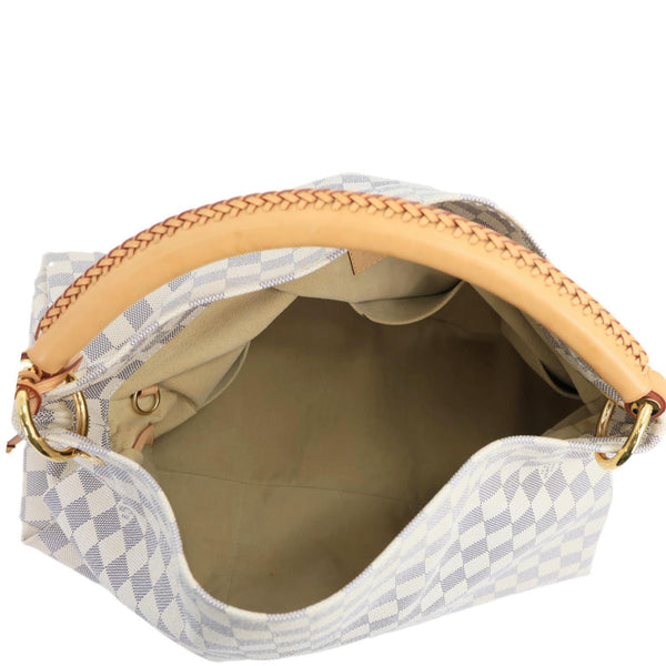 LOUIS VUITTON Artsy MM Damier Azur Hobo Bag White