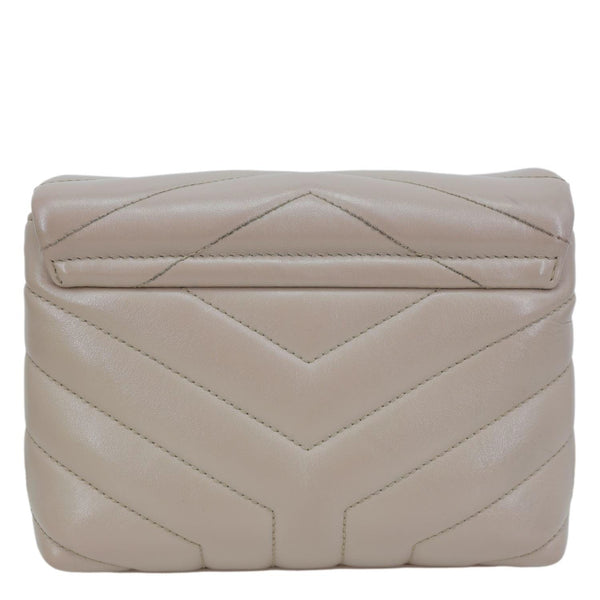 YVES SAINT LAURENT Loulou Toy Calfskin Quilted Leather Crossbody Bag Beige