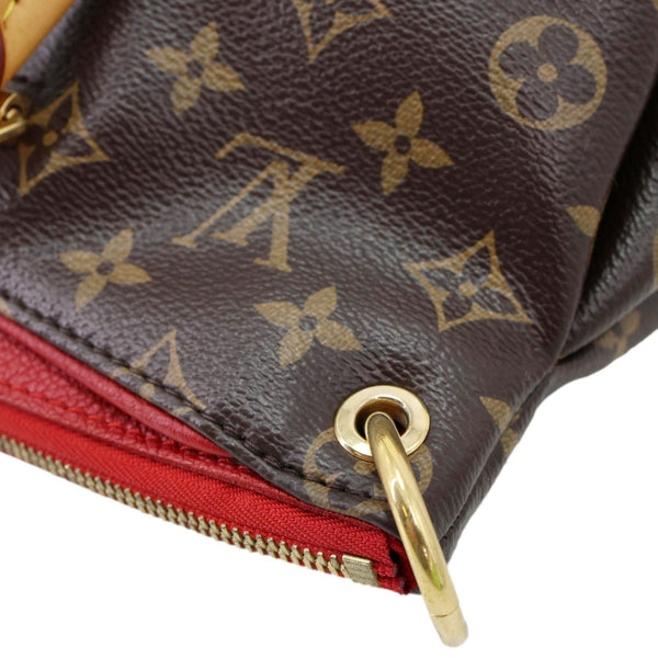 LOUIS VUITTON Pallas MM Monogram Canvas Shoulder Bag Brown