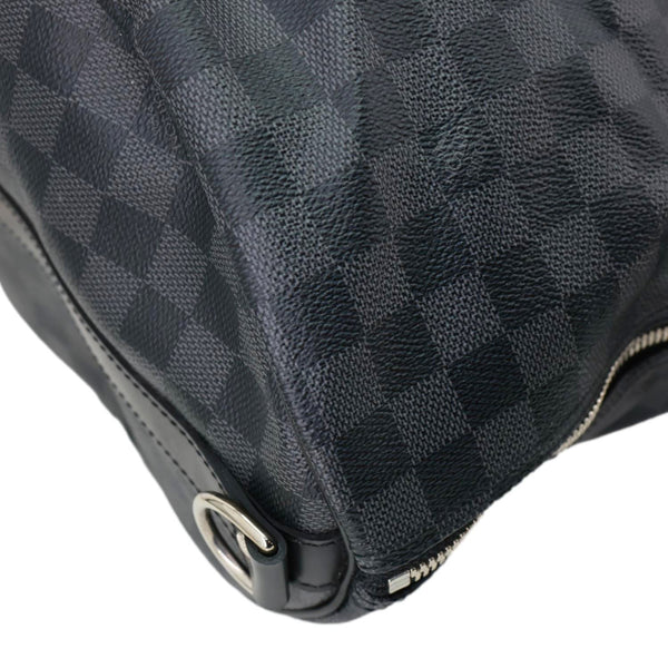 LOUIS VUITTON Keepall 45 Bandouliere Damier Graphite Canvas Duffle Bag Black