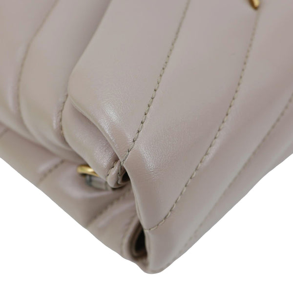 YVES SAINT LAURENT Loulou Toy Calfskin Quilted Leather Crossbody Bag Beige