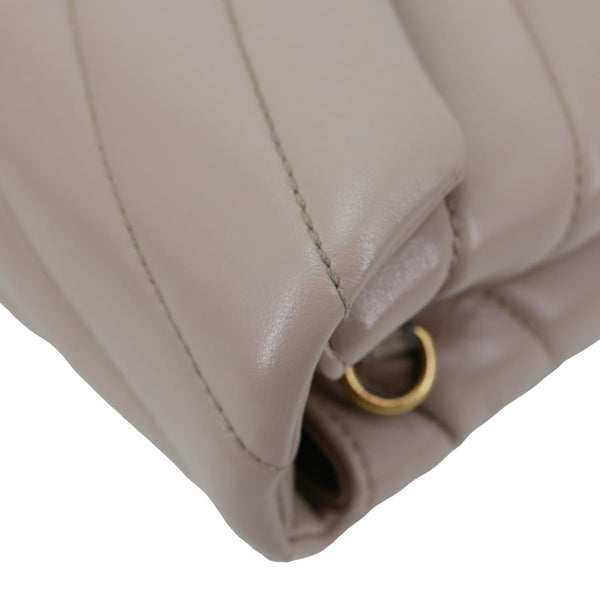 YVES SAINT LAURENT Loulou Toy Calfskin Quilted Leather Crossbody Bag Beige
