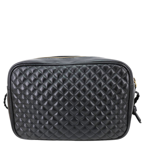 GUCCI Trapuntata Web Calfskin Leather Camera Shoulder Bag Black 541051