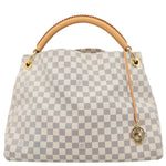 LOUIS VUITTON Artsy MM Damier Azur Hobo Bag White