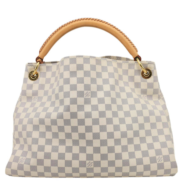LOUIS VUITTON Artsy MM Damier Azur Hobo Bag White
