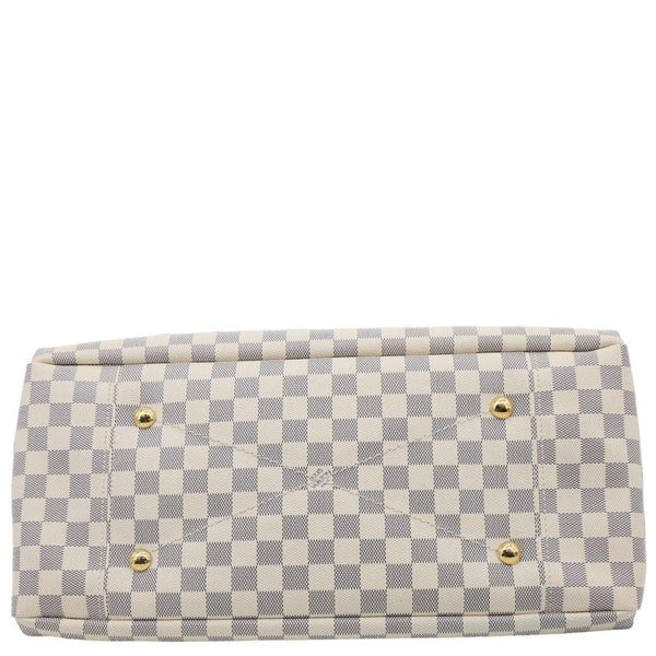 LOUIS VUITTON Artsy MM Damier Azur Hobo Bag White