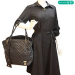 LOUIS VUITTON Lilia GM Monogram Antheia Leather Shoulder Bag Black