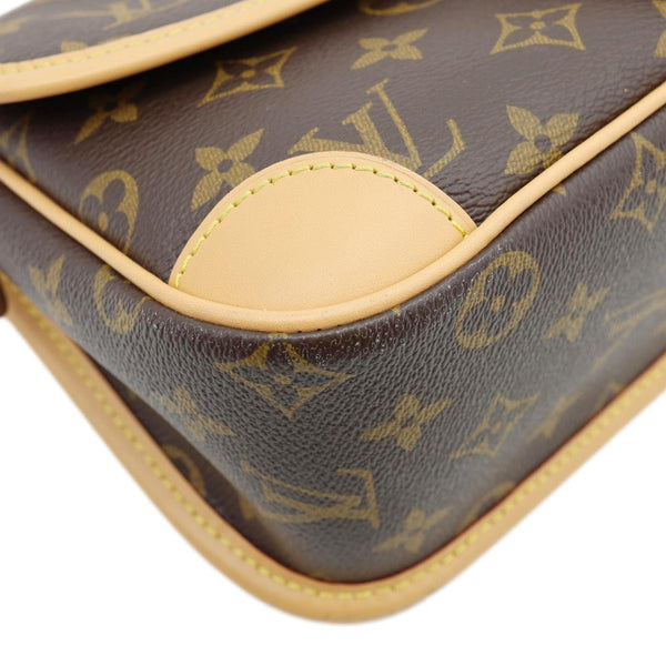 LOUIS VUITTON Diane Monogram Canvas Crossbody Bag Brown
