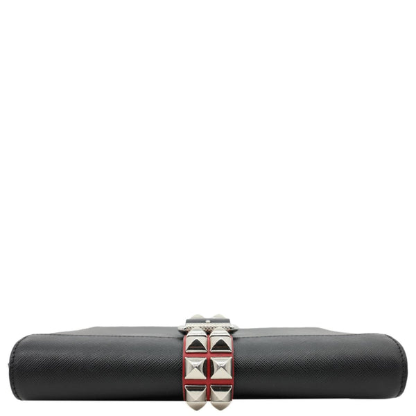 PRADA Studded Elektra Saffiano Leather Crossbody Bag Black