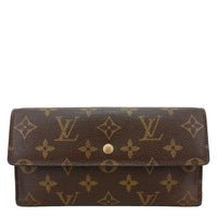 LOUIS VUITTON Sarah Monogram Canvas Wallet Brown