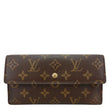 LOUIS VUITTON Sarah Monogram Canvas Wallet Brown