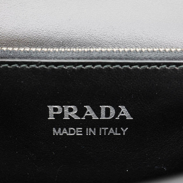 PRADA Studded Elektra Saffiano Leather Crossbody Bag Black