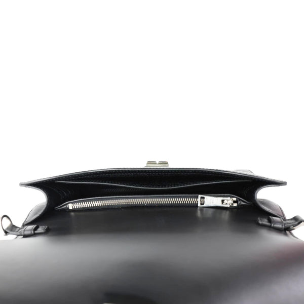 PRADA Studded Elektra Saffiano Leather Crossbody Bag Black