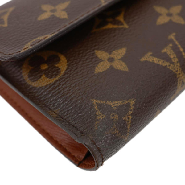 LOUIS VUITTON Sarah Monogram Canvas Wallet Brown