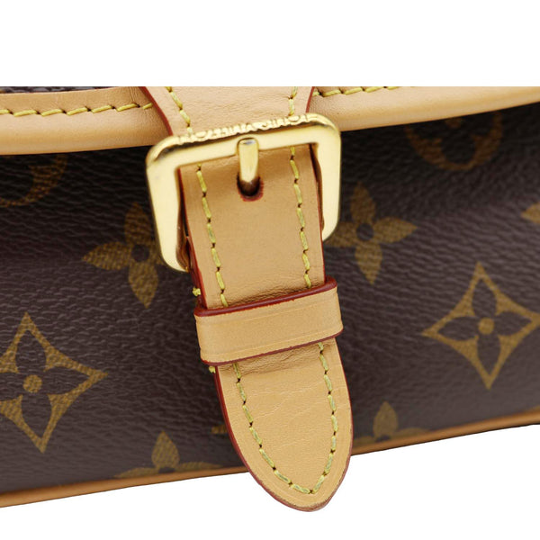 LOUIS VUITTON Diane Monogram Canvas Crossbody Bag Brown