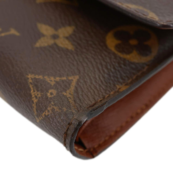 LOUIS VUITTON Sarah Monogram Canvas Wallet Brown