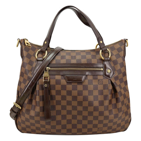 LOUIS VUITTON Evora MM Damier Ebene Shoulder Bag Brown