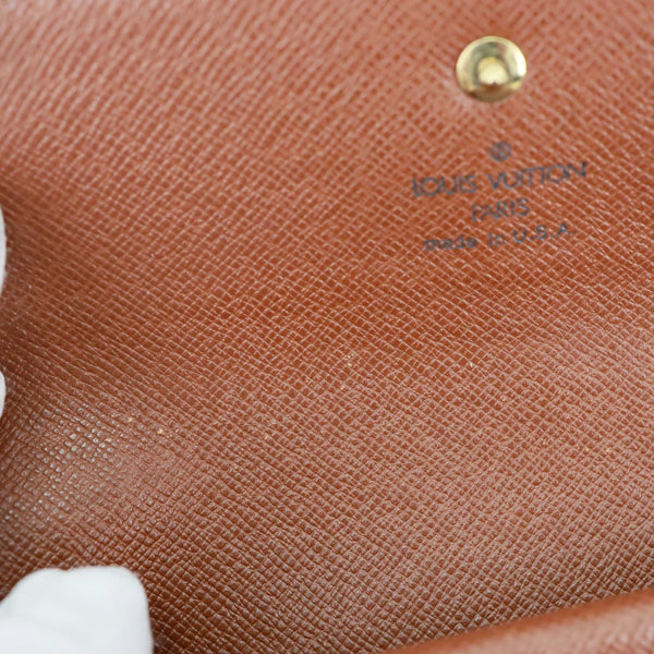 LOUIS VUITTON Sarah Monogram Canvas Wallet Brown