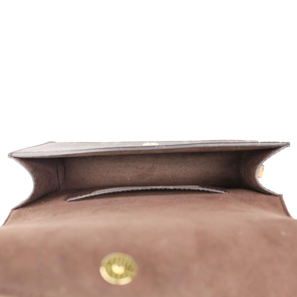 LOUIS VUITTON Lily Monogram Canvas Wallet On Chain Brown