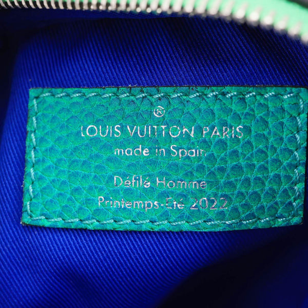LOUIS VUITTON Monogram Illusion Taurillon Leather Double Phone Pouch Green
