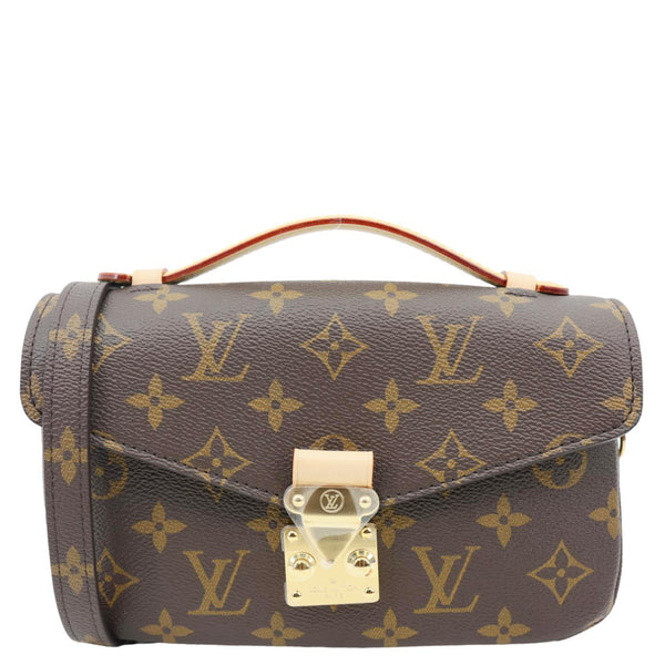 LOUIS VUITTON Metis East West Pochette Monogram Canvas Crossbody Bag Brown