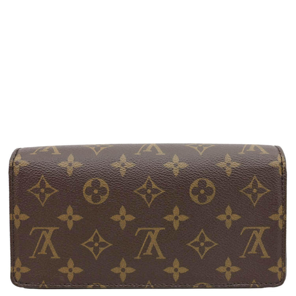 LOUIS VUITTON Lily Monogram Canvas Wallet On Chain Brown