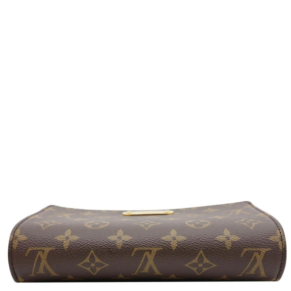 LOUIS VUITTON Lily Monogram Canvas Wallet On Chain Brown