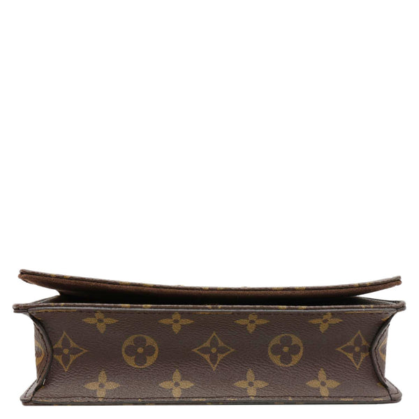 LOUIS VUITTON Lily Monogram Canvas Wallet On Chain Brown