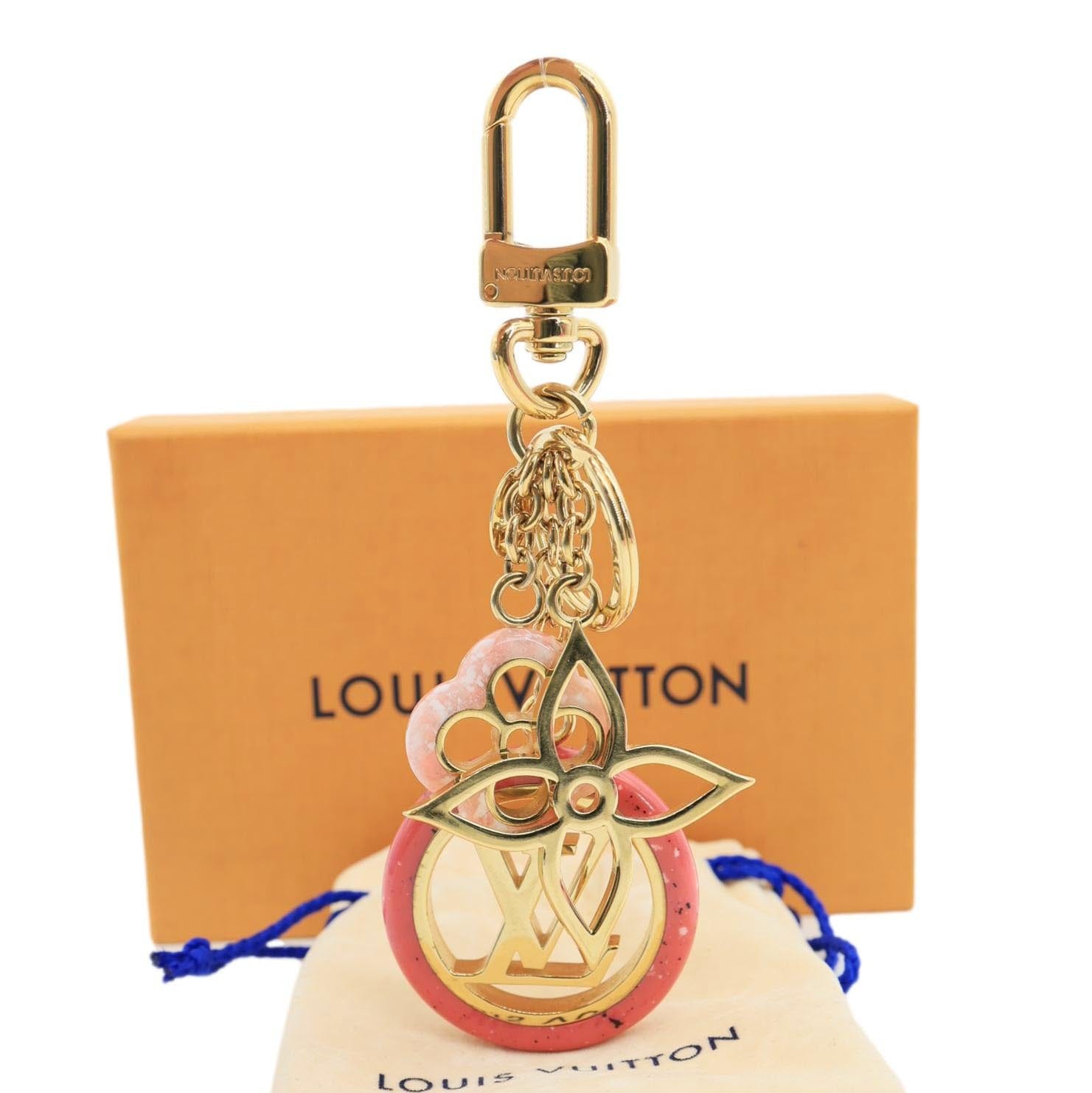 LOUIS VUITTON Colorline Brass Bag Charm Keychain Gold