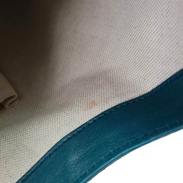 GUCCI Jackie Medium Leather Hobo Bag Teal 277520