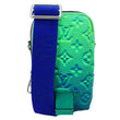 LOUIS VUITTON Monogram Illusion Taurillon Leather Double Phone Pouch Green