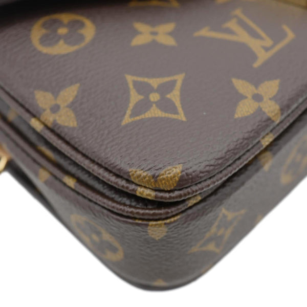 LOUIS VUITTON Metis East West Pochette Monogram Canvas Crossbody Bag Brown