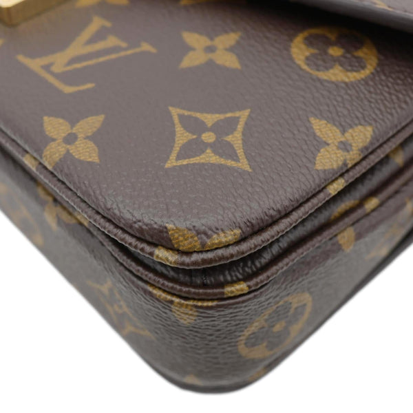 LOUIS VUITTON Metis East West Pochette Monogram Canvas Crossbody Bag Brown