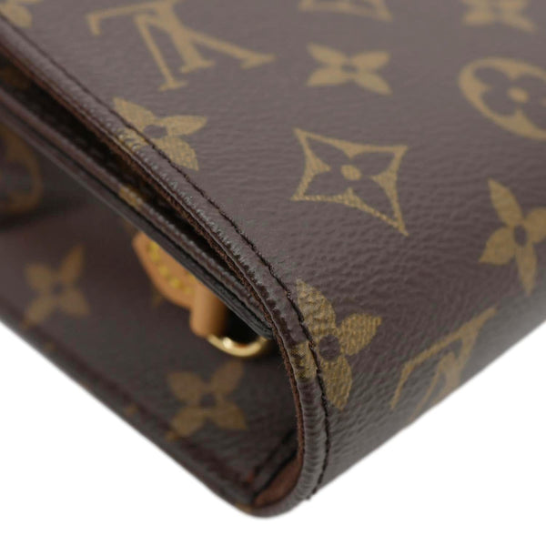 LOUIS VUITTON Lily Monogram Canvas Wallet On Chain Brown