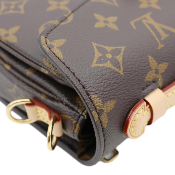 LOUIS VUITTON Metis East West Pochette Monogram Canvas Crossbody Bag Brown